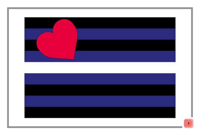The Leather Pride flag represents latex, leather, kink, and BDSM.