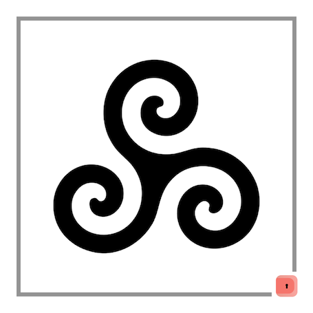 The variant of the sun wheel, which was widespread in the Celtic cultural area, found its way into the BDSM movement by reinterpreting the three spirals into the three areas of interest in BDSM.